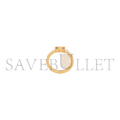 CELINE TRIOMPHE RING IN ENAMEL AND BRASS WITH GOLD FINISH 461NL6BRE.01GI